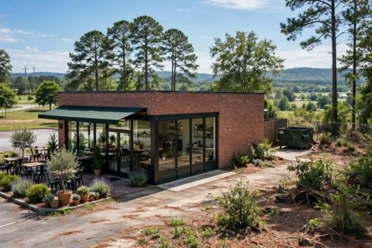 10 yard dumpster behind a cafe in Asheboro, NC
