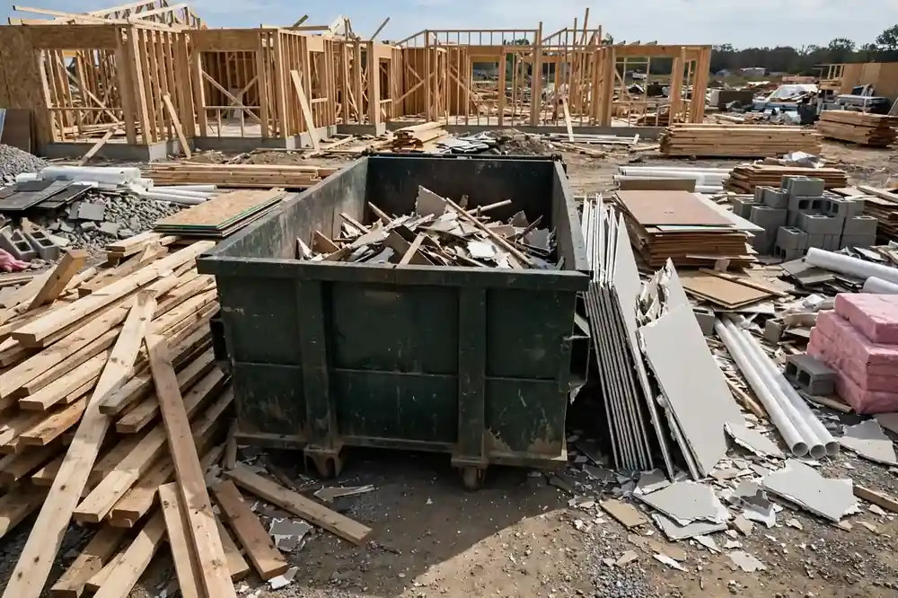 30-yard roll-off dumpster at a construction site in Randolph County NC