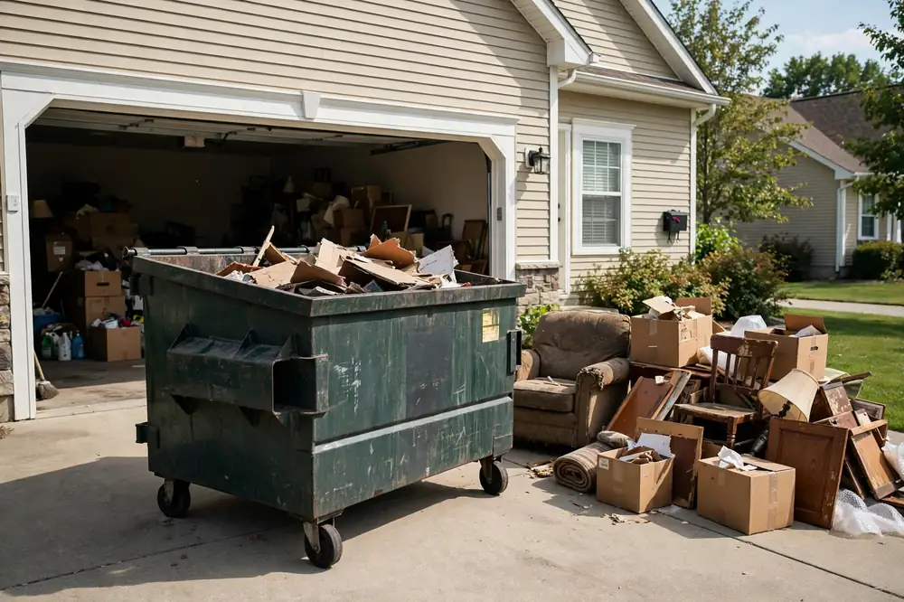 Residential dumpster rental for home cleanout in Asheboro NC