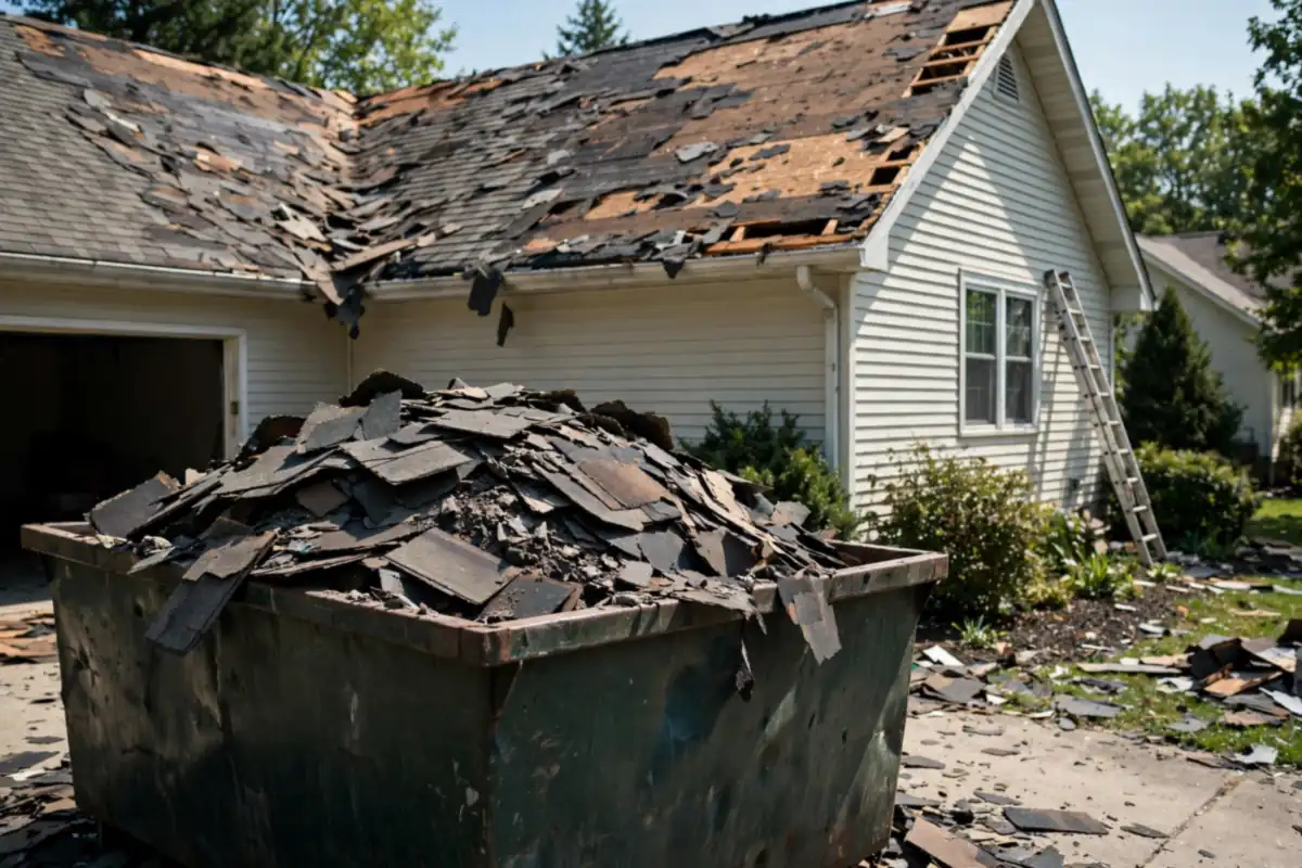Roofing dumpster rental in Asheboro, NC