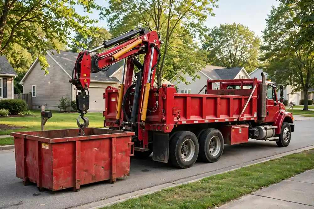 Roll off dumpster truck ready for delivery in Asheboro NC